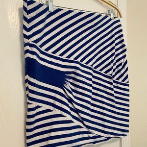 Torrid Blue & White Pencil/Mini Skirt